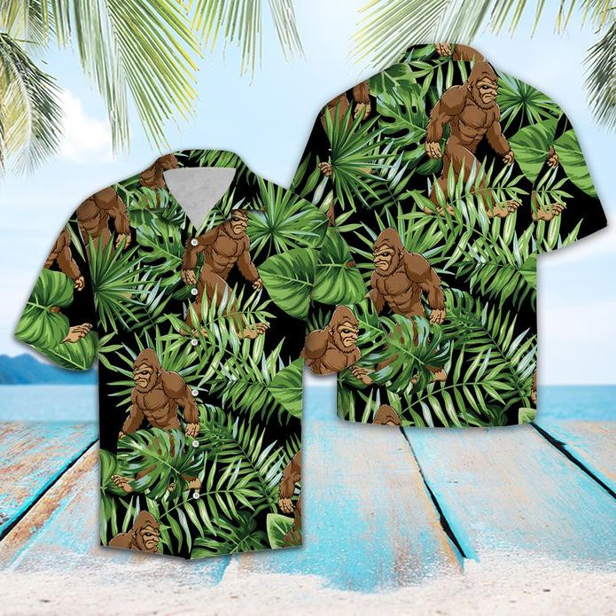 Bigfoot Green Tropical Hawaii Shirt Unisex Adult Ha93758