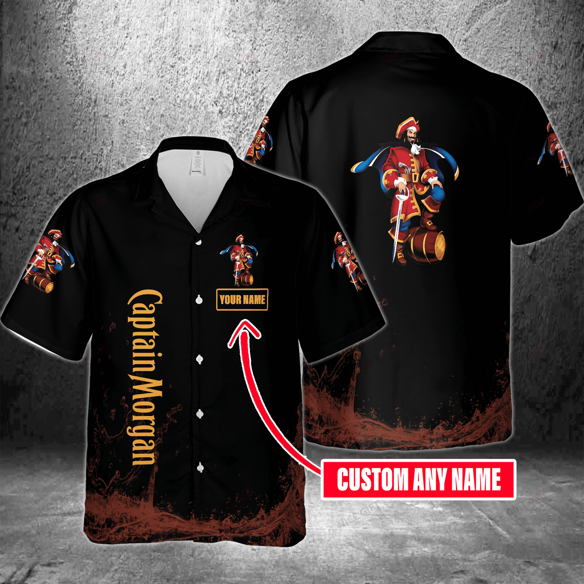 Captain Morgan Custom Name Hawaiian Shirt 3Hs-C2B8