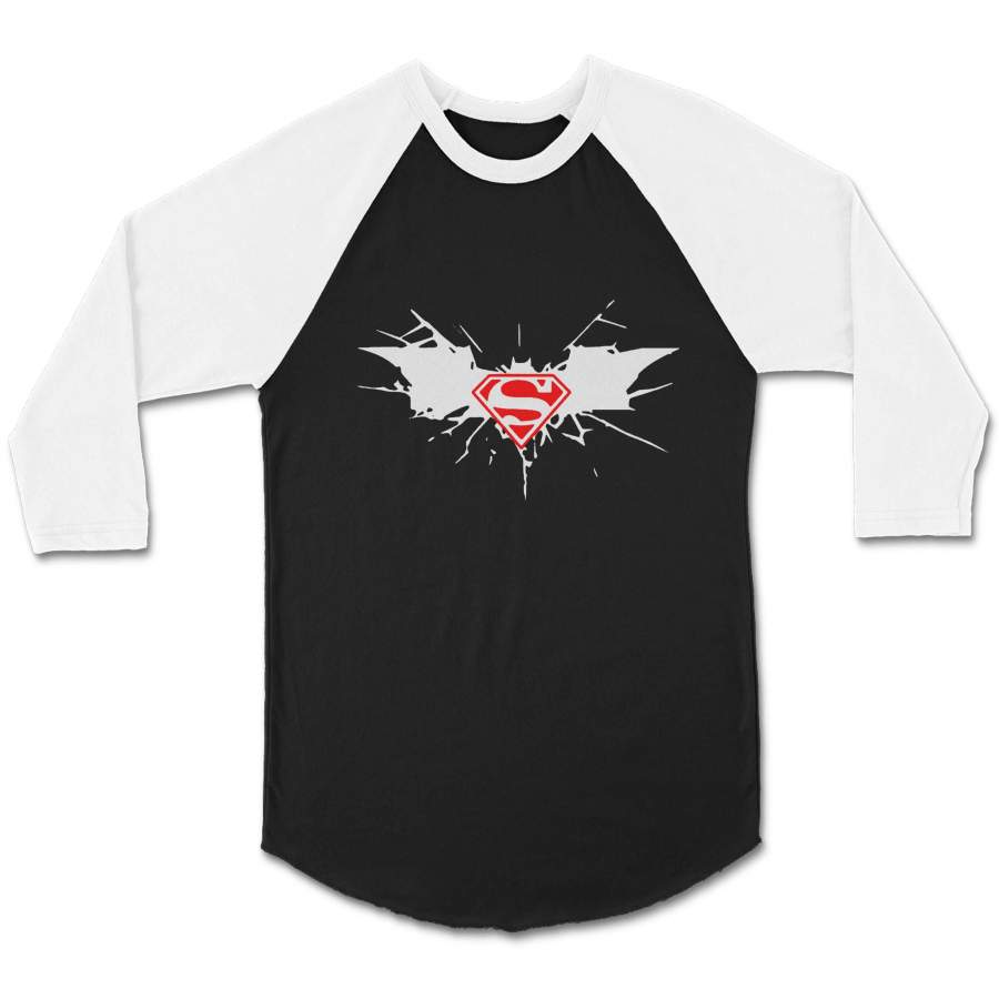 2016 Batman Vs Superman Dawn Of Justice Movie Superhero Hipster Comics Bruce Wayne Gotham Warner CPY Unisex 3/4 Sleeve Baseball Tee T-Shirt