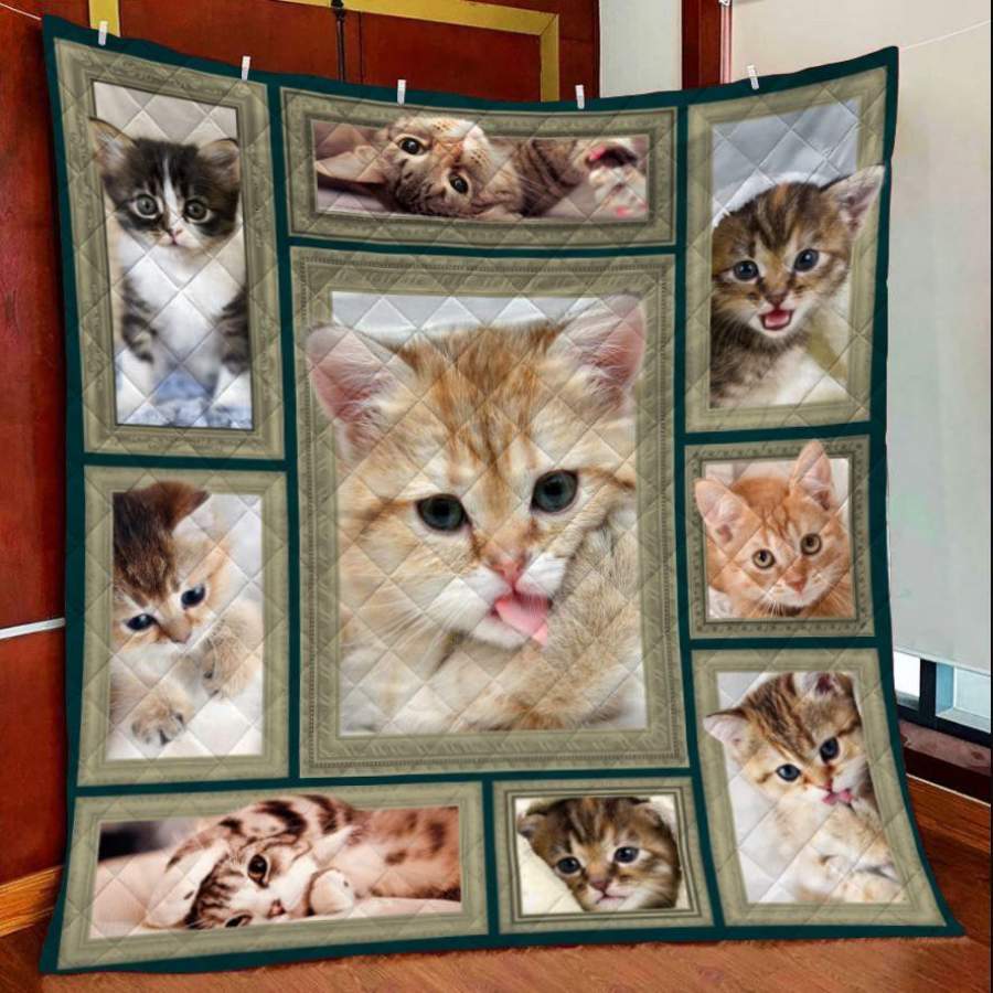 MP0611 – Cat – Cute lovely kitten cats –  Quilt