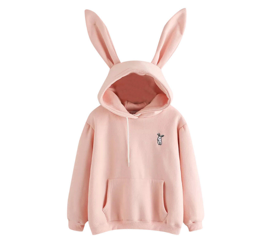 Women Hot Sale Cute Bunny Girl Hoodie Casual cute longsleeve Sweatshirt Pullover with Ears S-XL ladies top Sweatershirt alx