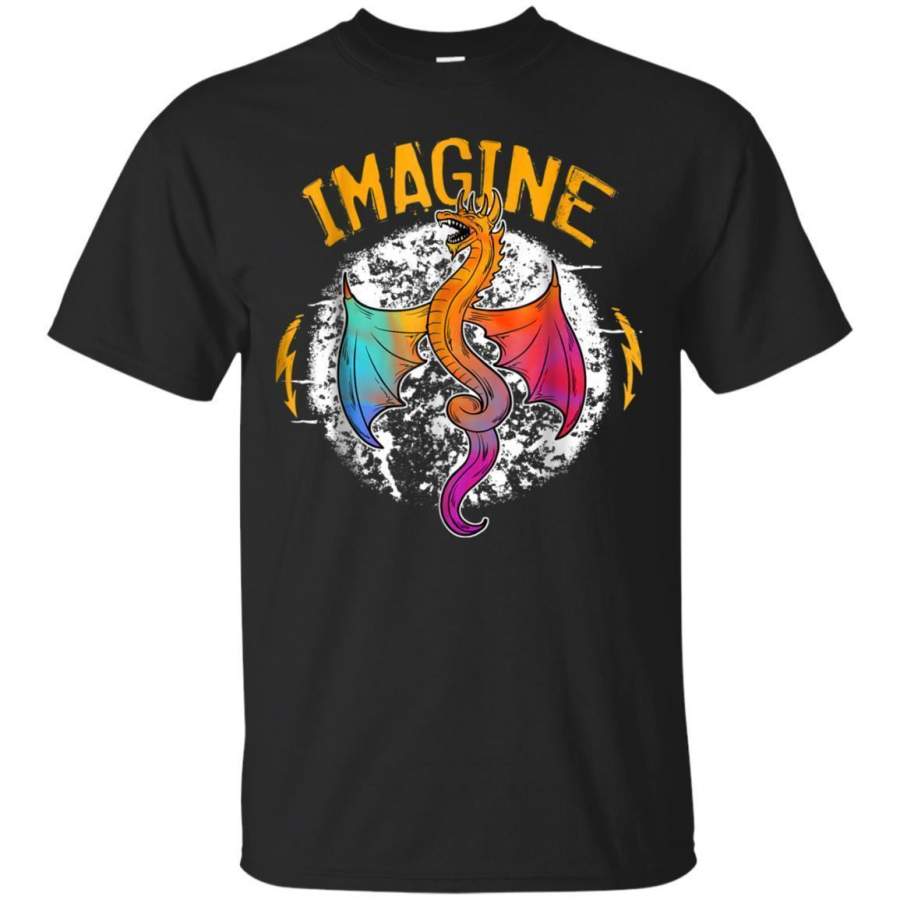 AGR Imagine Rainbow Dragon Fan Colorful Tshirt Jaq T-shirt