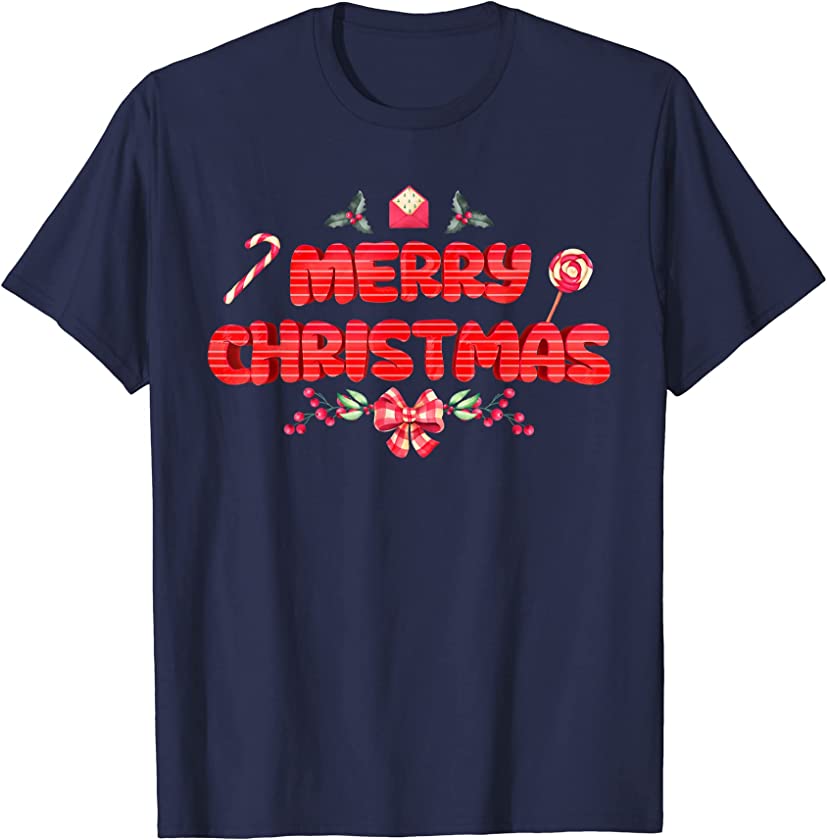 Merry Christmas Candy Canes Socks Gifts Shirt T-Shirt