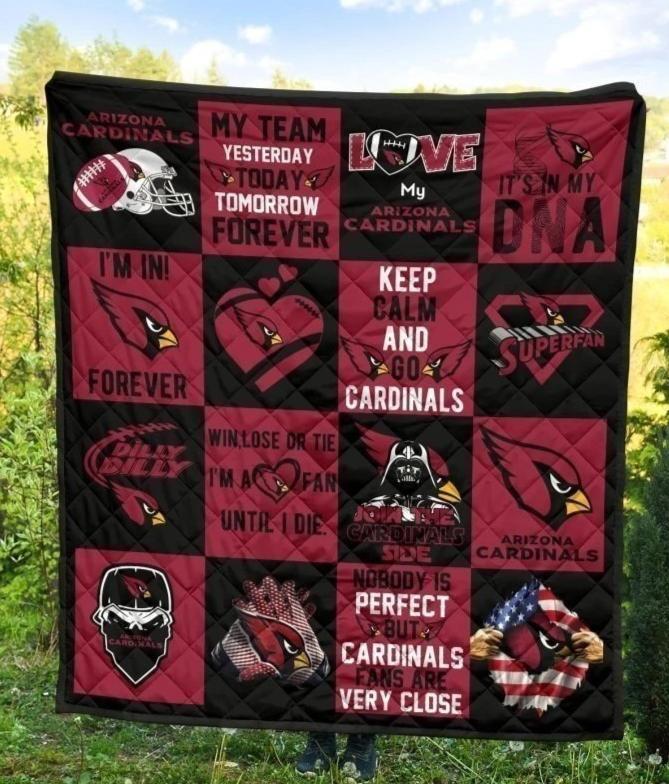 My Team Arizona Cardinals Quilt Blanket For Fan Gift Idea