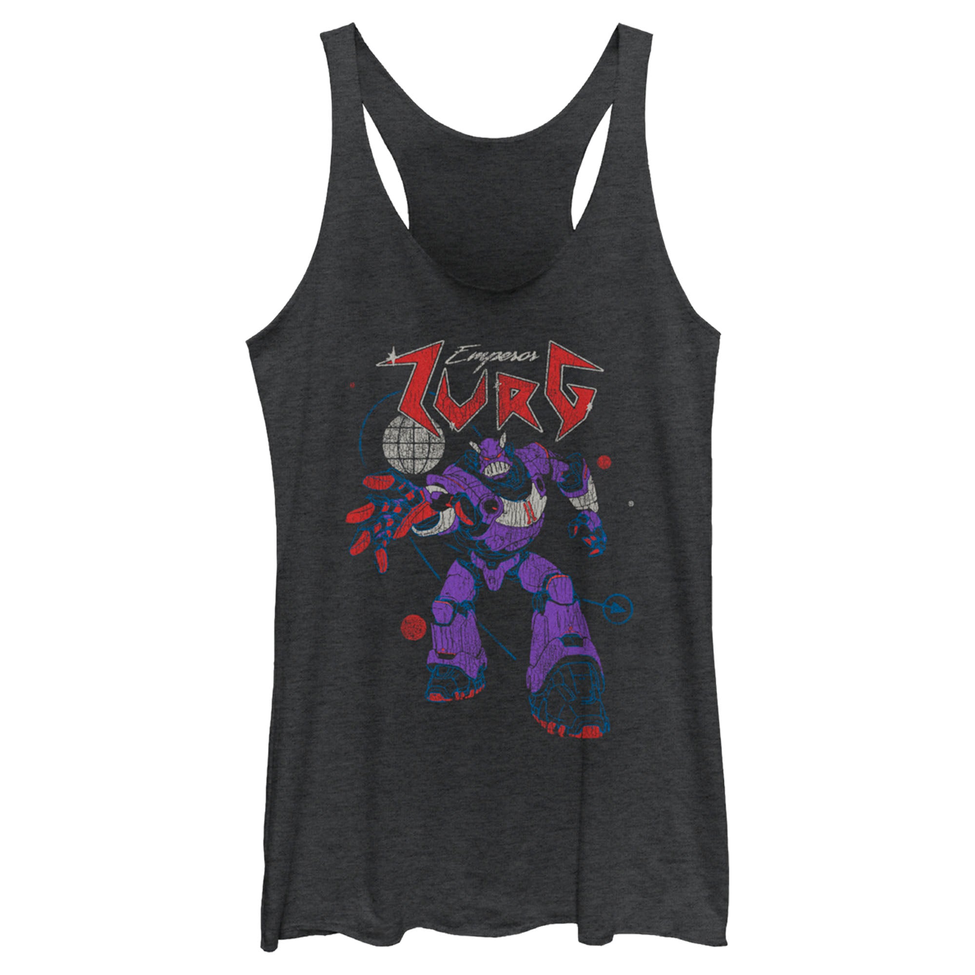 Women’S Lightyear Emperor Zurg Distressed Racerback Tank Top