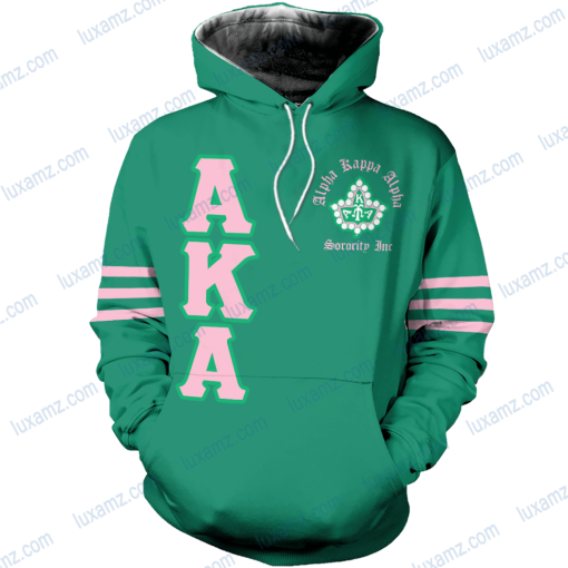 Alpha Kappa Alpha Aka Soror Inc 1908 Green Shirt Hoodie