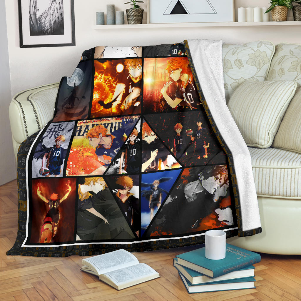 Tobio Kageyama And Shoyo Hinata Fukurodani Haikyuu Fleece Blanket Anime Home Decor Custom For Fans Na041302