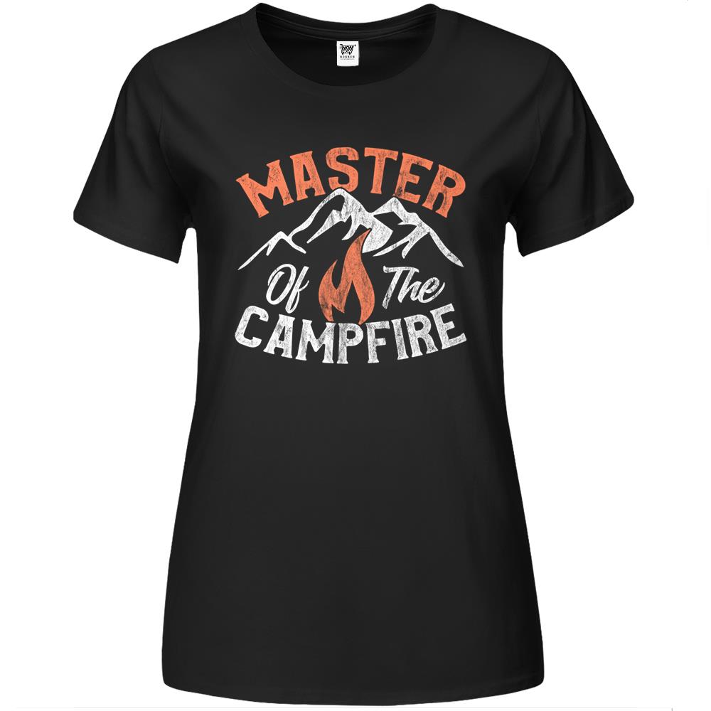 Funny Camping Distressed T Shirt Mens Master Of Campfire Premium Womens Tshirts