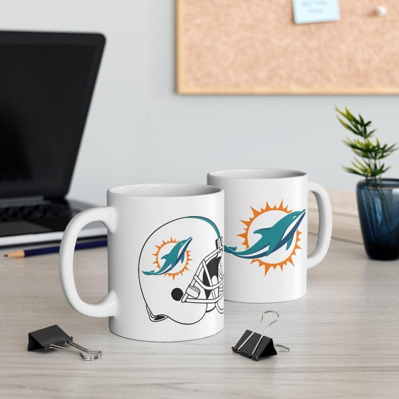 Miami Dolphins Mug This Classic Shape White, Durable Ceramic Mug Comes In The Most Popular Size. Football Season