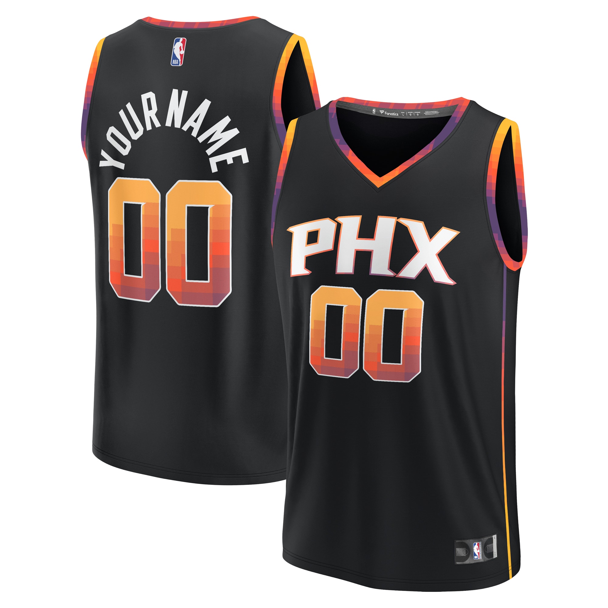 Phoenix Suns 2022/23 Fast Break Custom Jersey – Black – Statement Edition