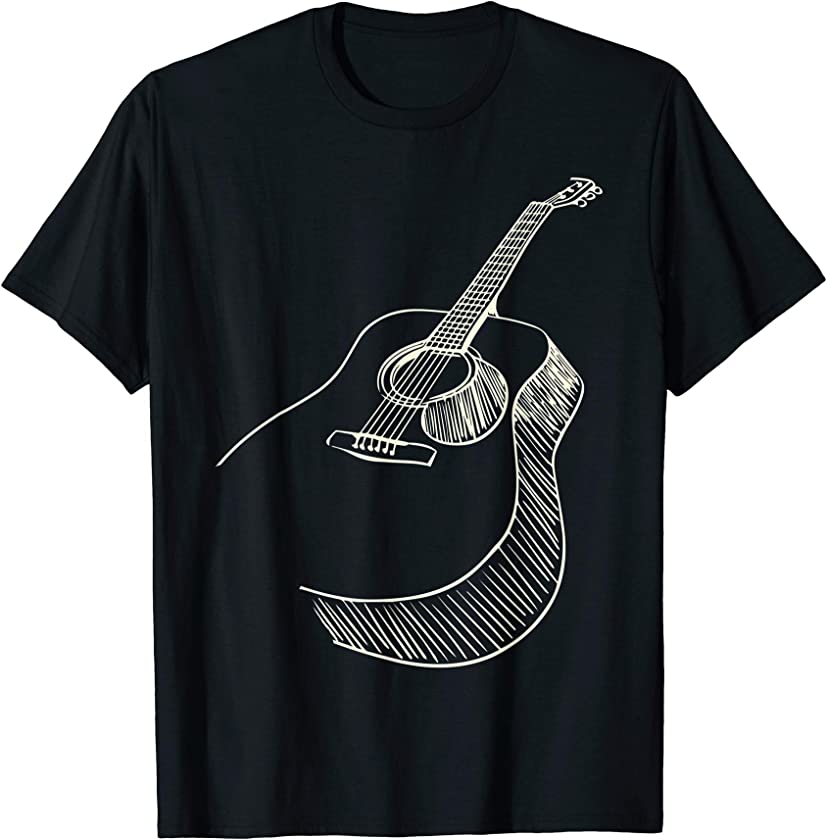 Acoustic Guitar T Shirt Vintage, Electric, Guitar Lover