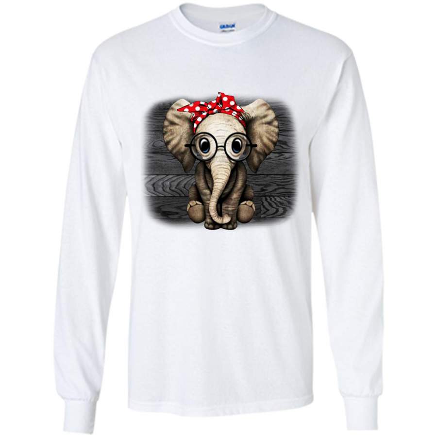 Farmer Happy Elephant, Christmas Gift, Xmas – Gildan Long Sleeve Shirt