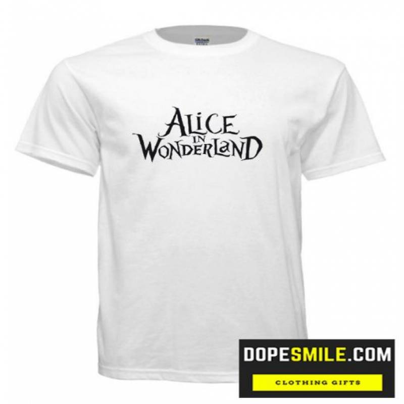 Alice Wonderland Letter Print T Shirt