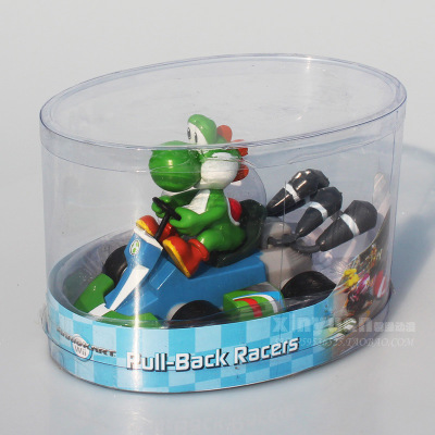 12.5*8*9 cm Super Mario Pull Back Car Mario Bros Yoshi Luigi Bowser Peach princess Doll Pull Back Car with box Birthday Gifts alx