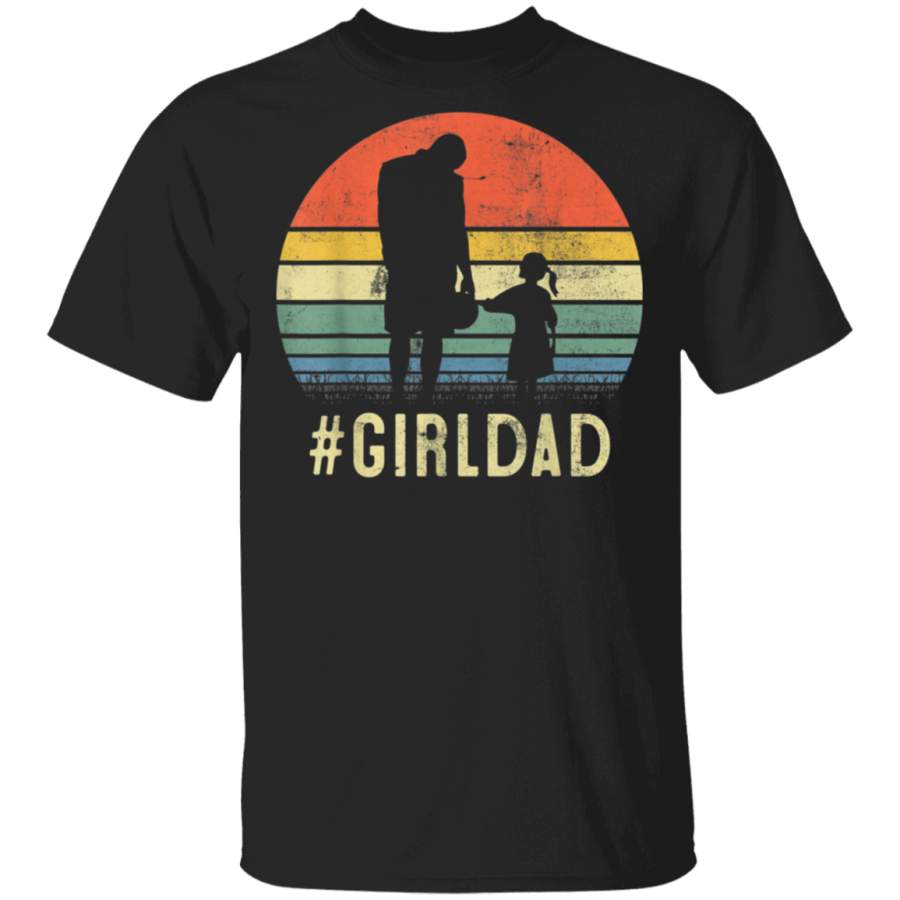 Father And Daughter Vintage GirlDad Gift For Family Lover G500 Gildan 5.3 oz. T-Shirt