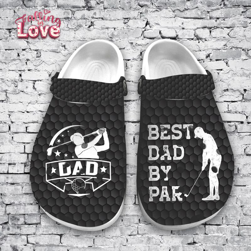 Best Dad By Par Black Golf Clogs Shoes