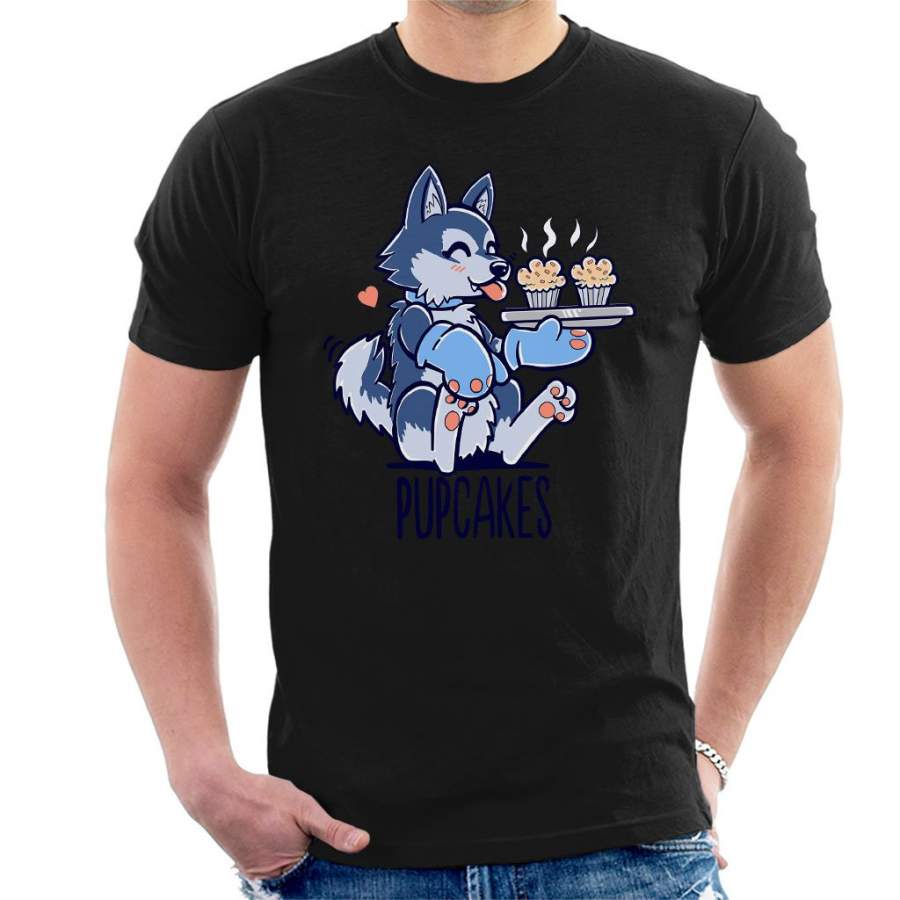 Husky Chef Dog Baking Pupcakes Men’s T-Shirt