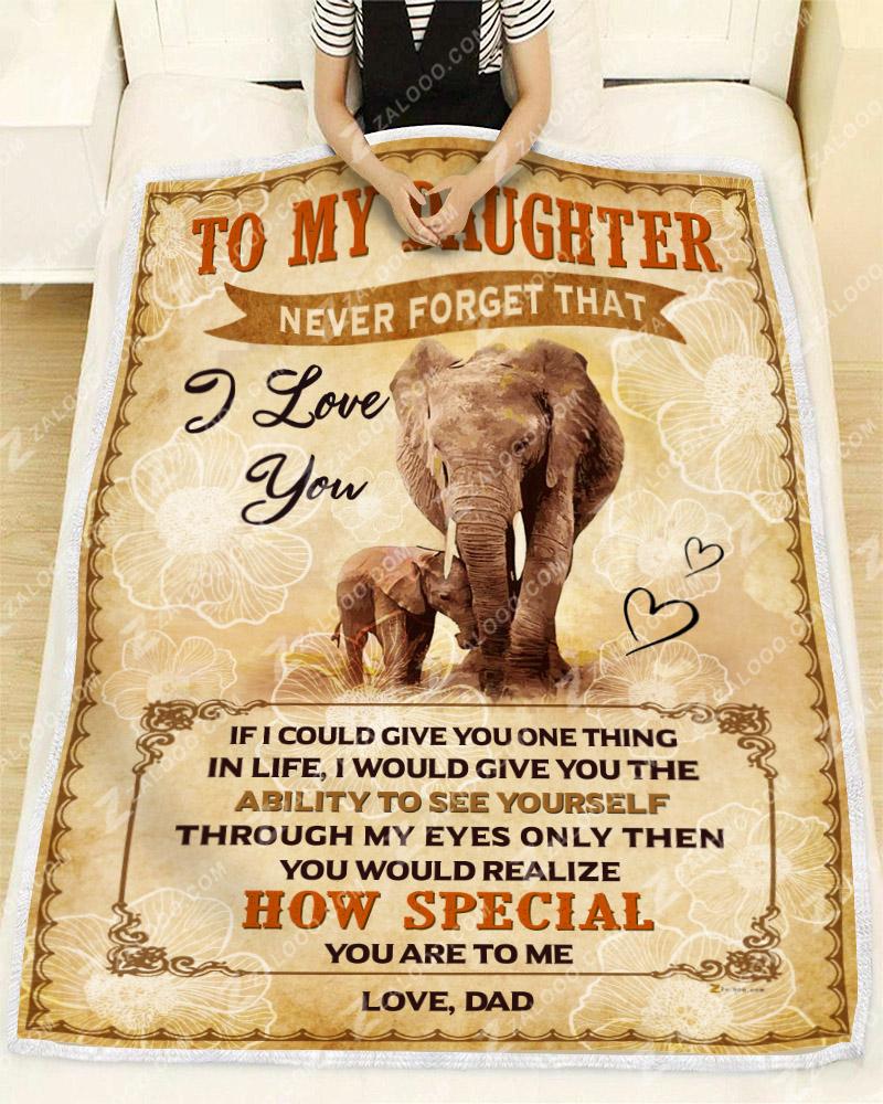 Mk – Elephant – Daughter -How Special You Are Quilt Blanket Ep1921