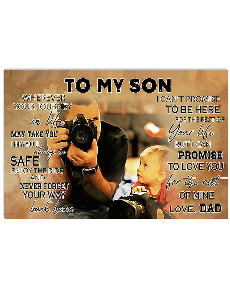 Photographer To My Son Horizontal Canvas And Poster | Wall Decor Visual Art