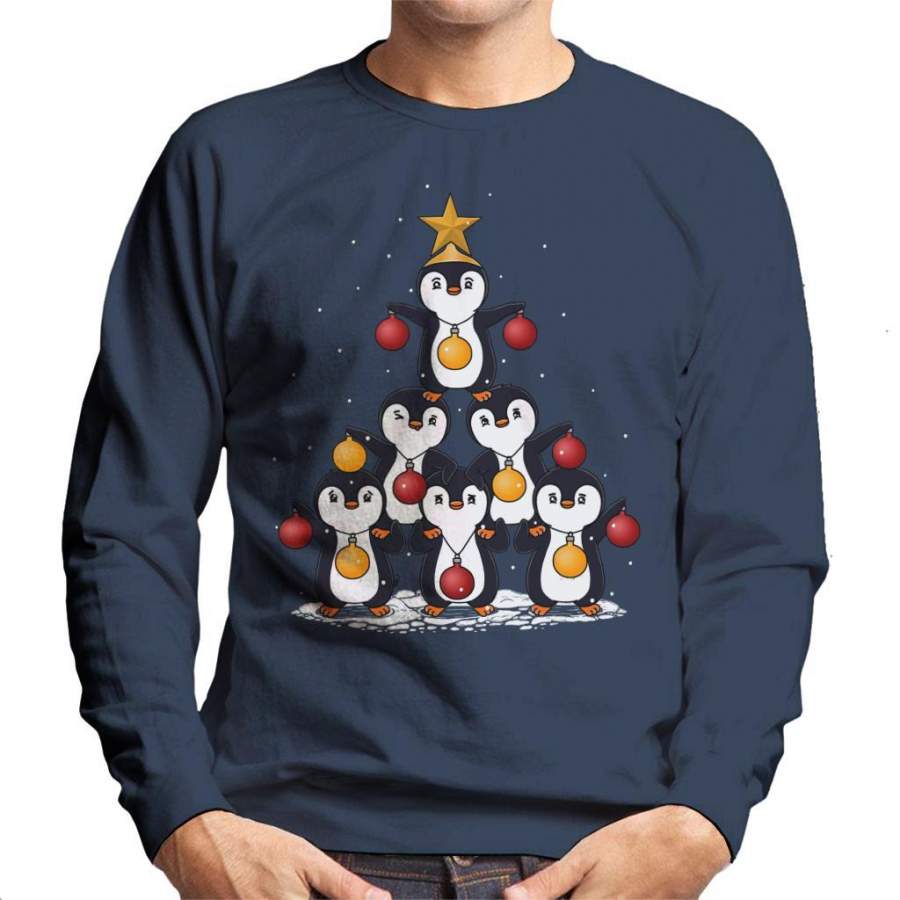 Oh Penguin Tree Christmas Men’s Sweatshirt