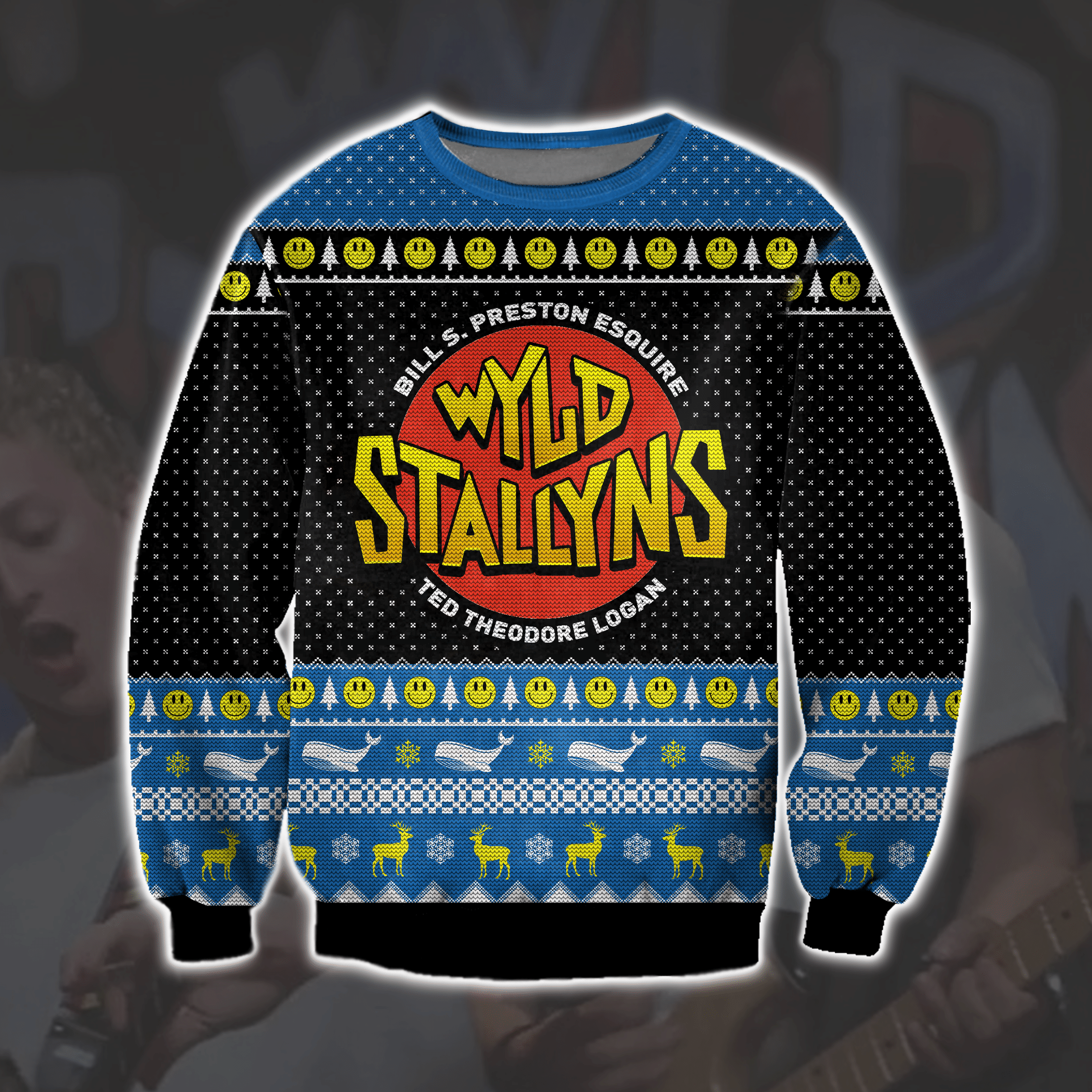 Wyld Stallyns 3D Print Ugly Christmas Sweater