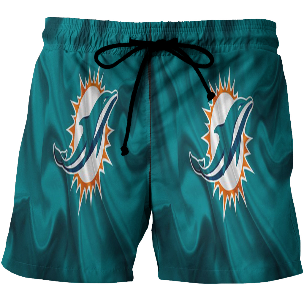 Miami Dolphins Logo 6 3D All Over Print Summer Beach Hawaiian Short