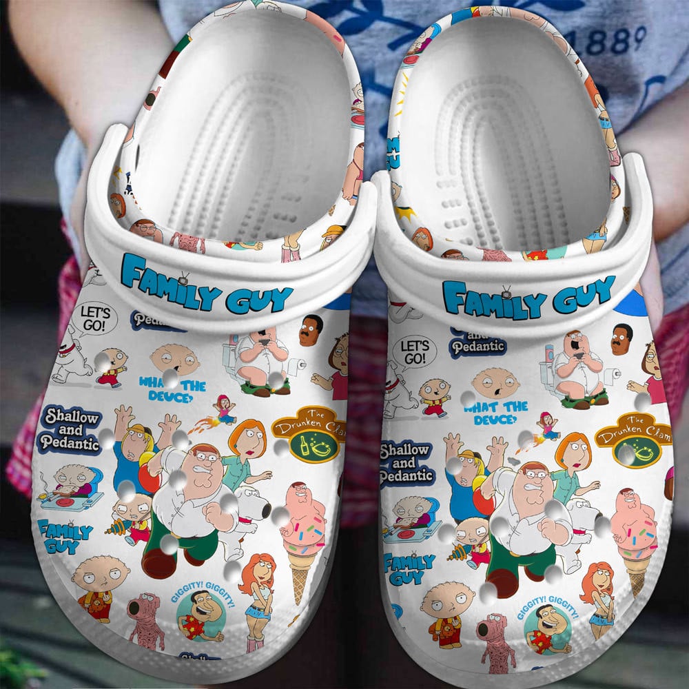 Family Guy Cartoon Crocs Crocband Clogs Shoes Comfortable For Men Women and Kids