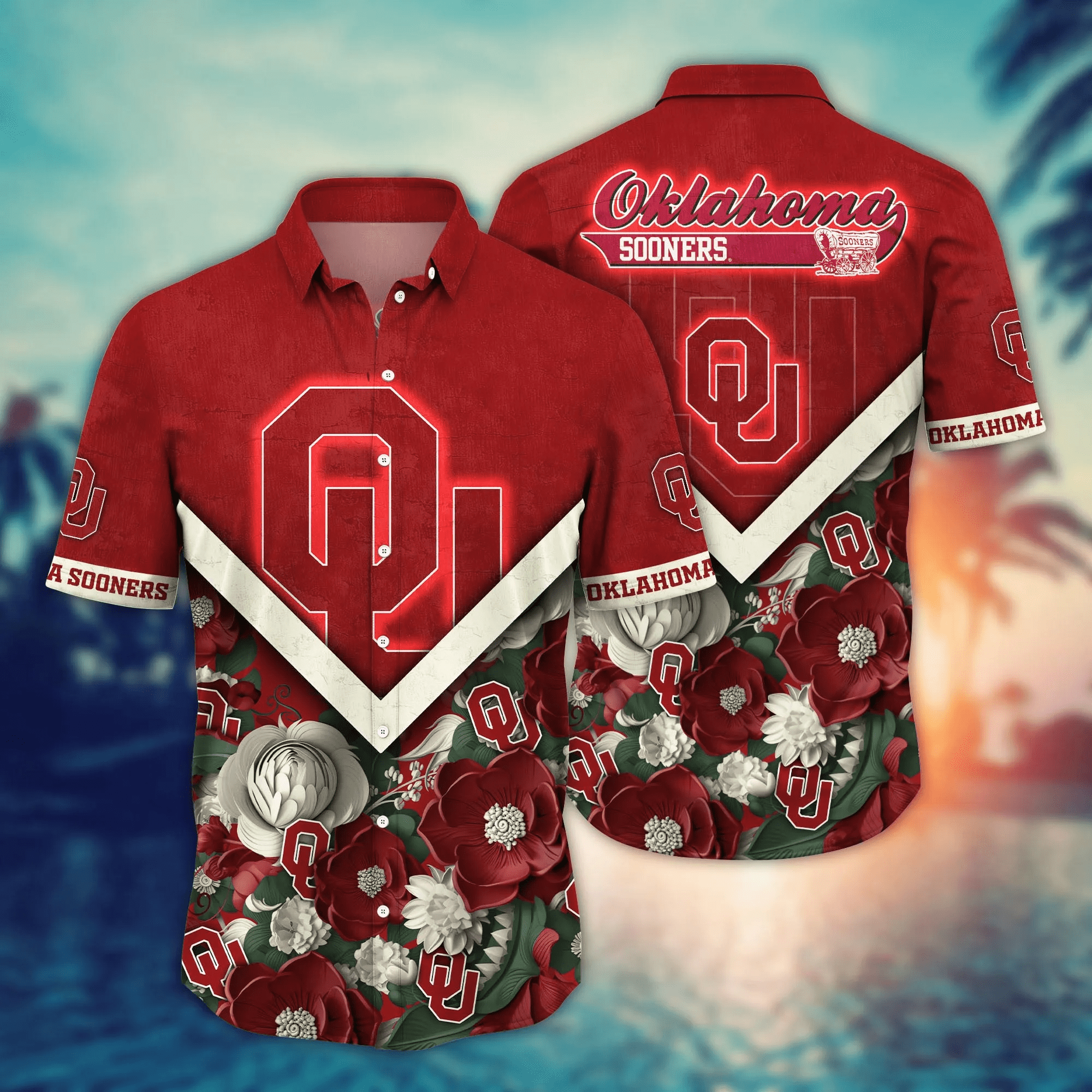 Oklahoma Sooners NCCA Hawaiian Shirt Custom Vacation Aloha Shirt