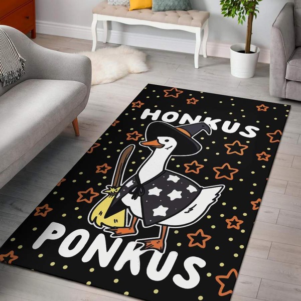 Funny Halloween Witches Duck Cute Honkus Ponkus Area Rug