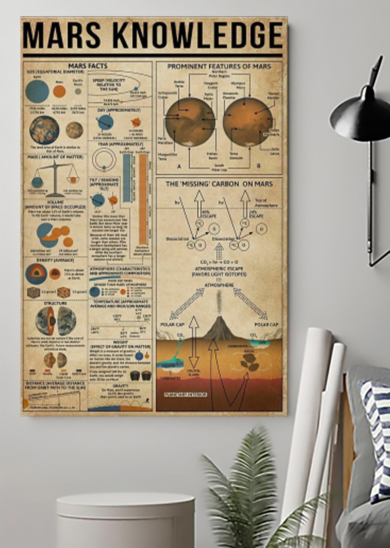 Astronomy Mars Knowledge Poster