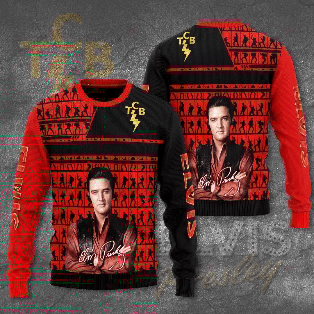 Elvis Presley Crewneck Sweatshirt 3Cs-D0W8