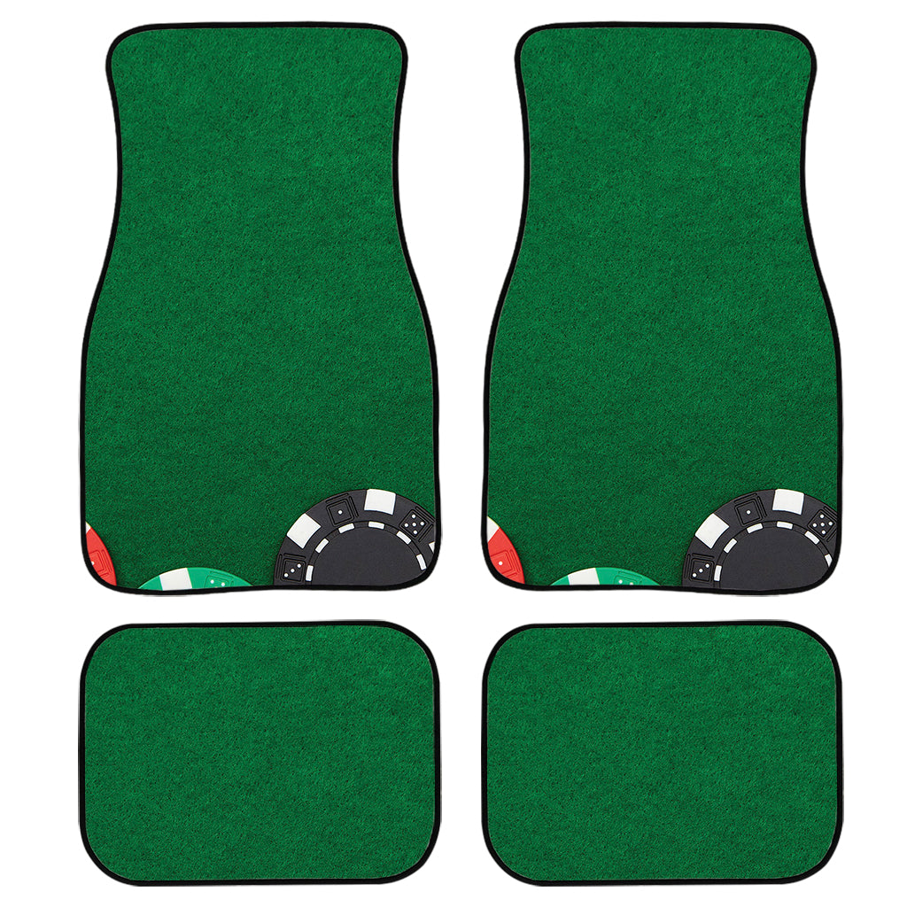 Casino Poker Chips Print Front And Back Car Floor Mats, Front Car Mat