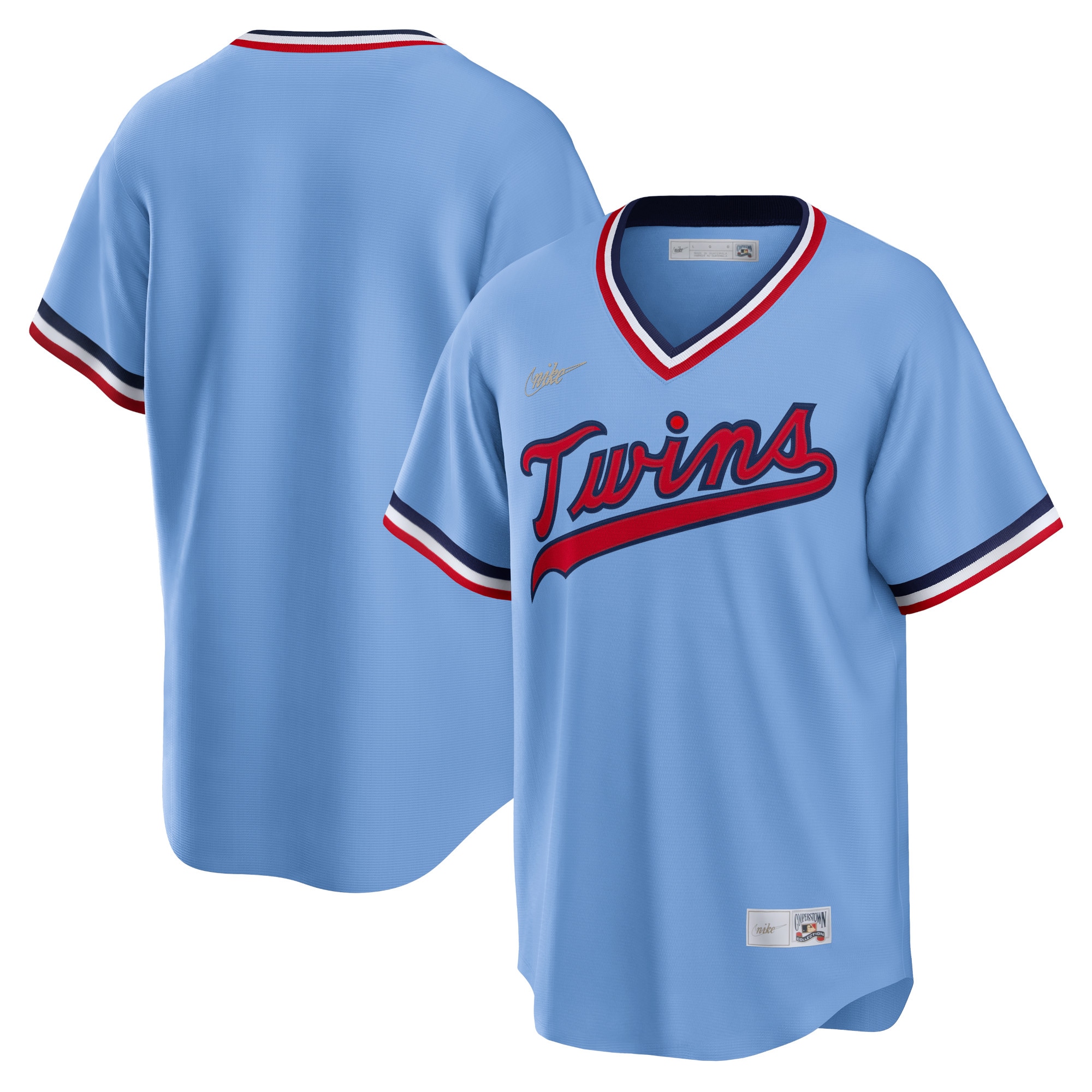 Men’s Minnesota Twins Light Blue Road Cooperstown Collection Team Jersey