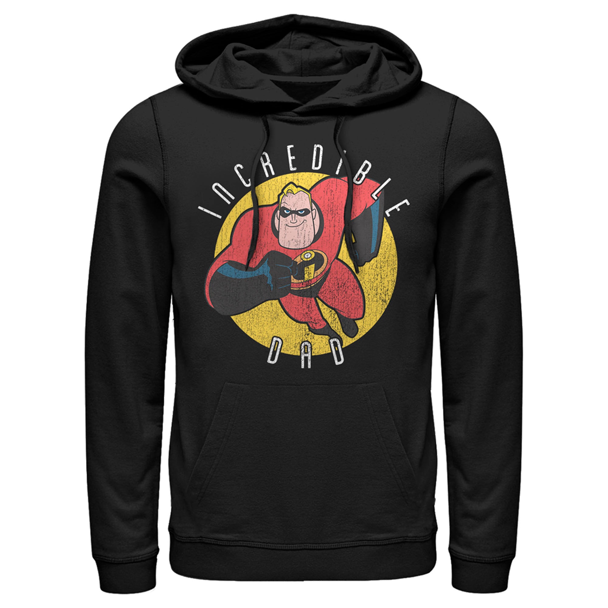 Men’S The Incredibles Distressed Mr. Incredible Dad Pull Over Hoodie