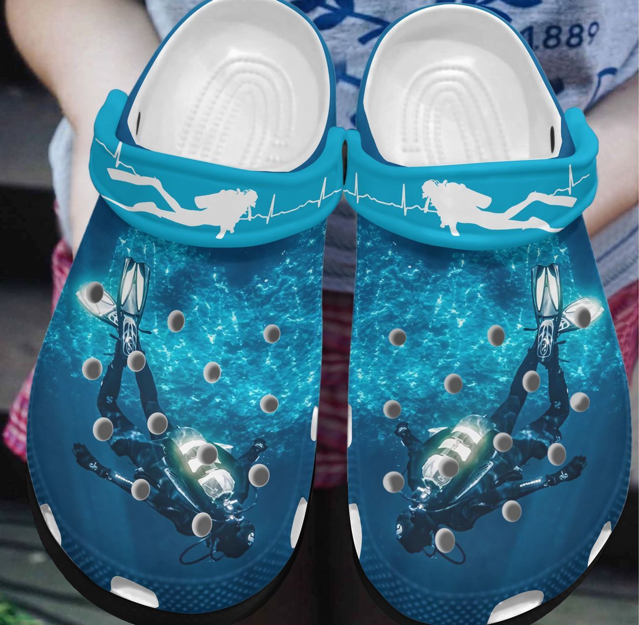 Diving Personalized Clog, Custom Name, Text, Color, Number Fashion Style For Women, Men, Kid, Print 3D Ocean Exploration