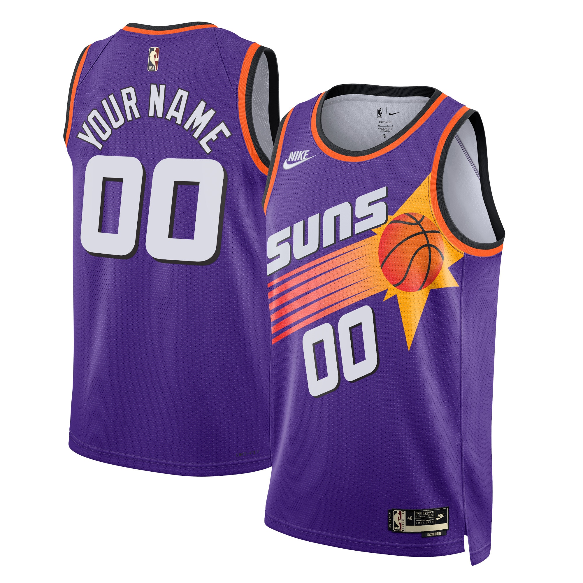 Phoenix Suns Unisex 2022/23 Custom Swingman Jersey – Classic Edition – Purple