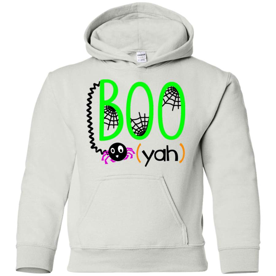 Boo-YAH – Kids Halloween – Kids Halloween – Spider Youth Pullover Hoodie