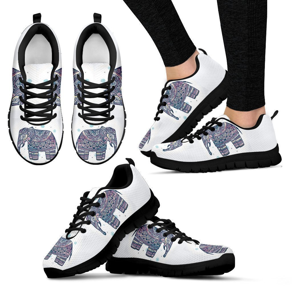 Elephant Womens All Over Printed Sneakers