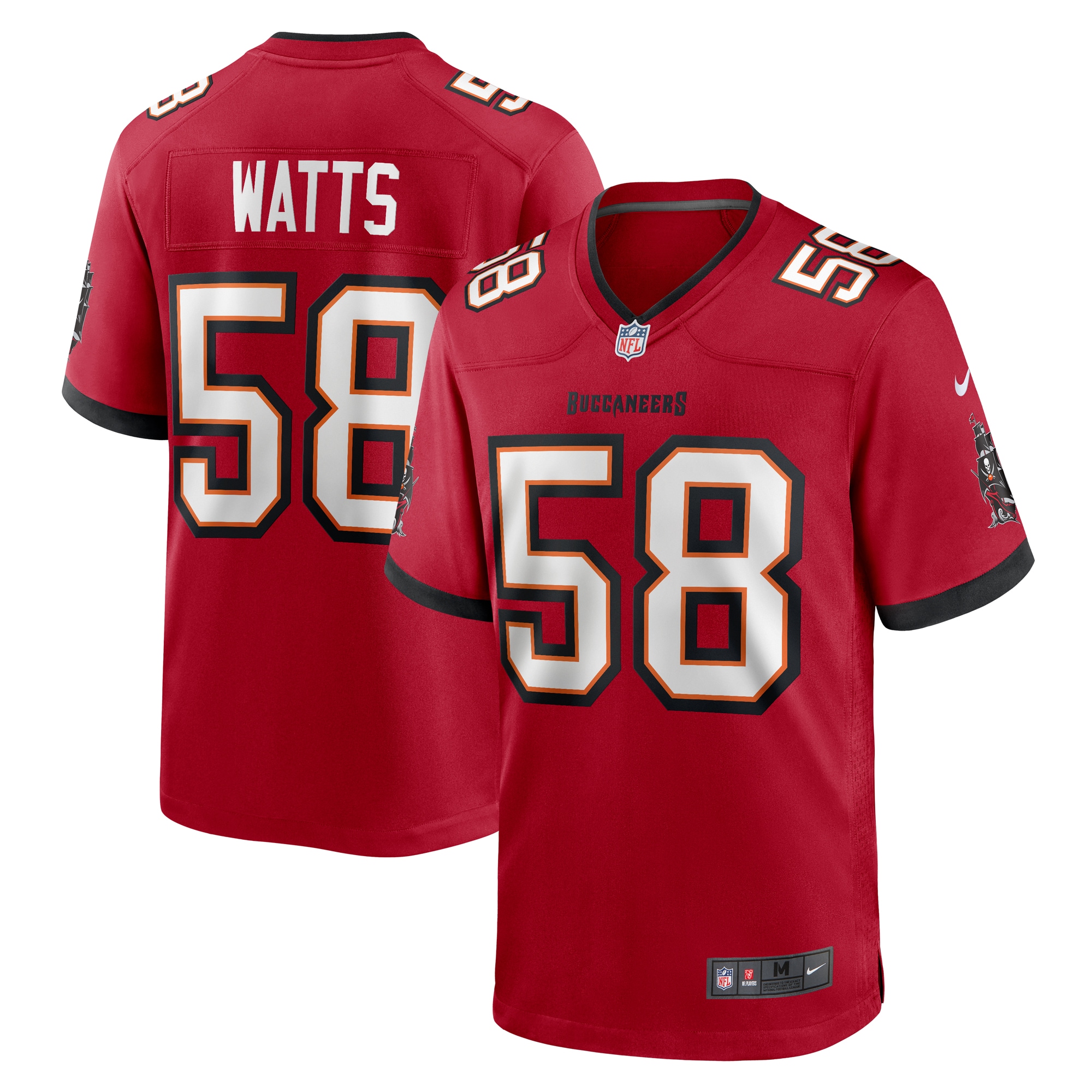 Markees Watts Tampa Bay Buccaneers Game Jersey – Red