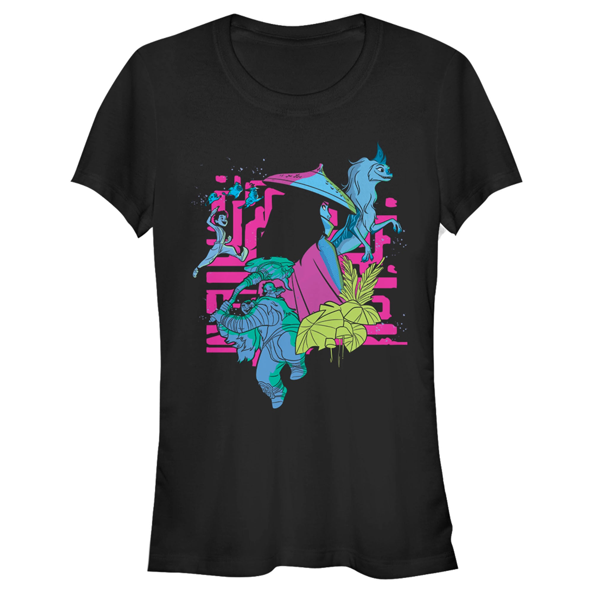 Raya And The Last Dragon Junior’S Colorful Characters In Action  T-Shirt