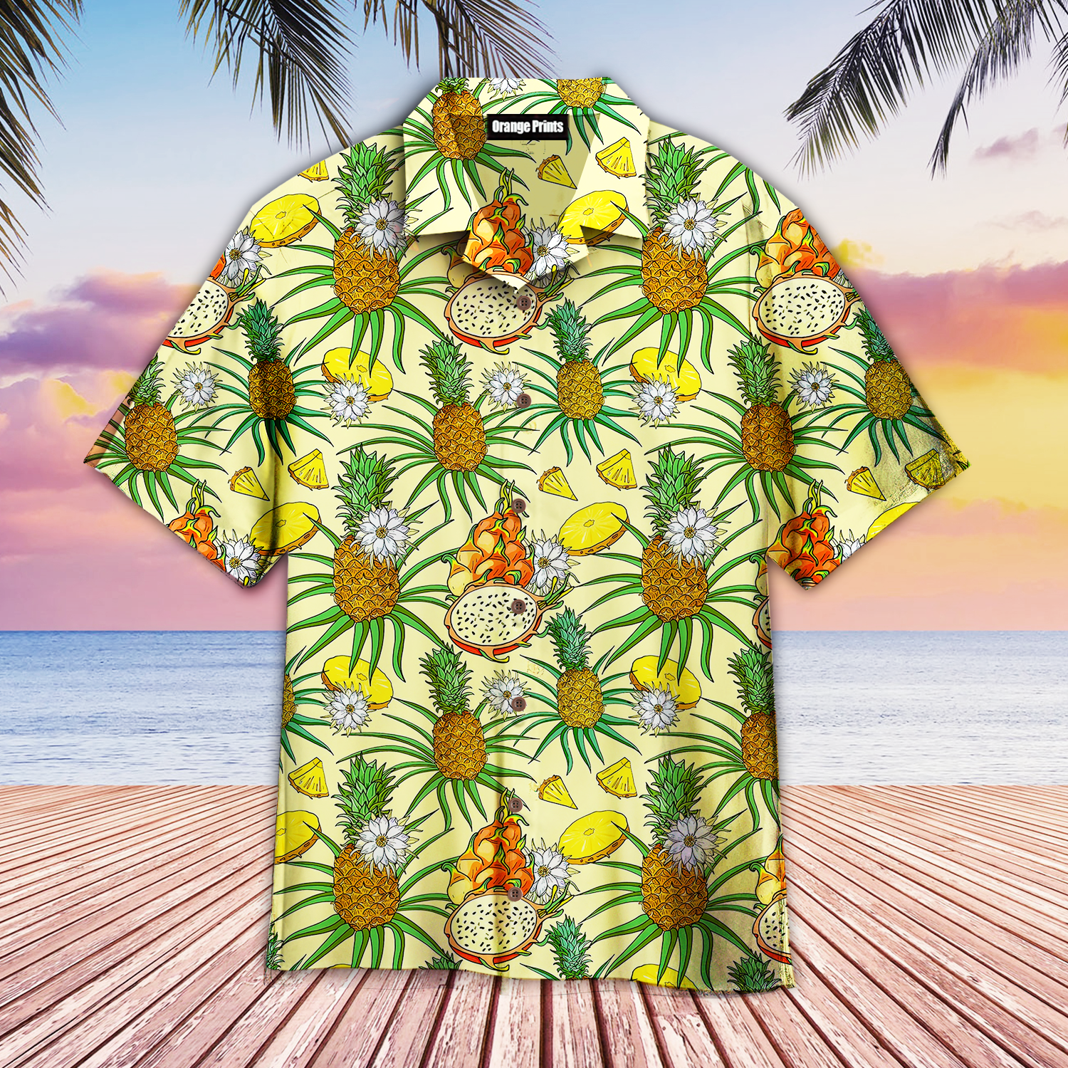 Tropical Pineapple Red Dragon Fruit Hawaii Shirt For Men Women Ha17454