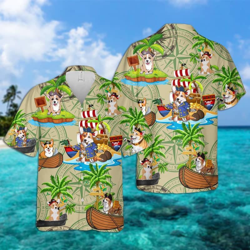 Felacia Corgi Pirates Hawaii Shirt Ha77903