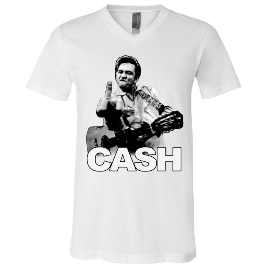 Zion Rootswear Johnny Cash Middle Finger V-Neck T-Shirt