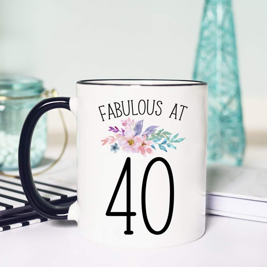 Fabulous at Forty Birthday Mug, 40th birthday gift, 40th birthday gift ideas