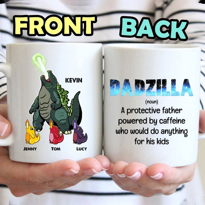 Dadzilla Personalized T Shirt, Gift For Dad