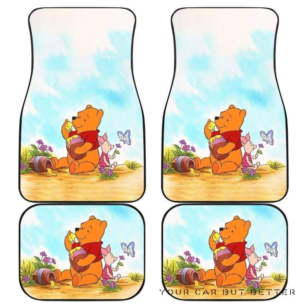 Pooh In Woods Eating Honey Car Floor Mats 155026 Personalized Car Seat Floor Mat Custom Print