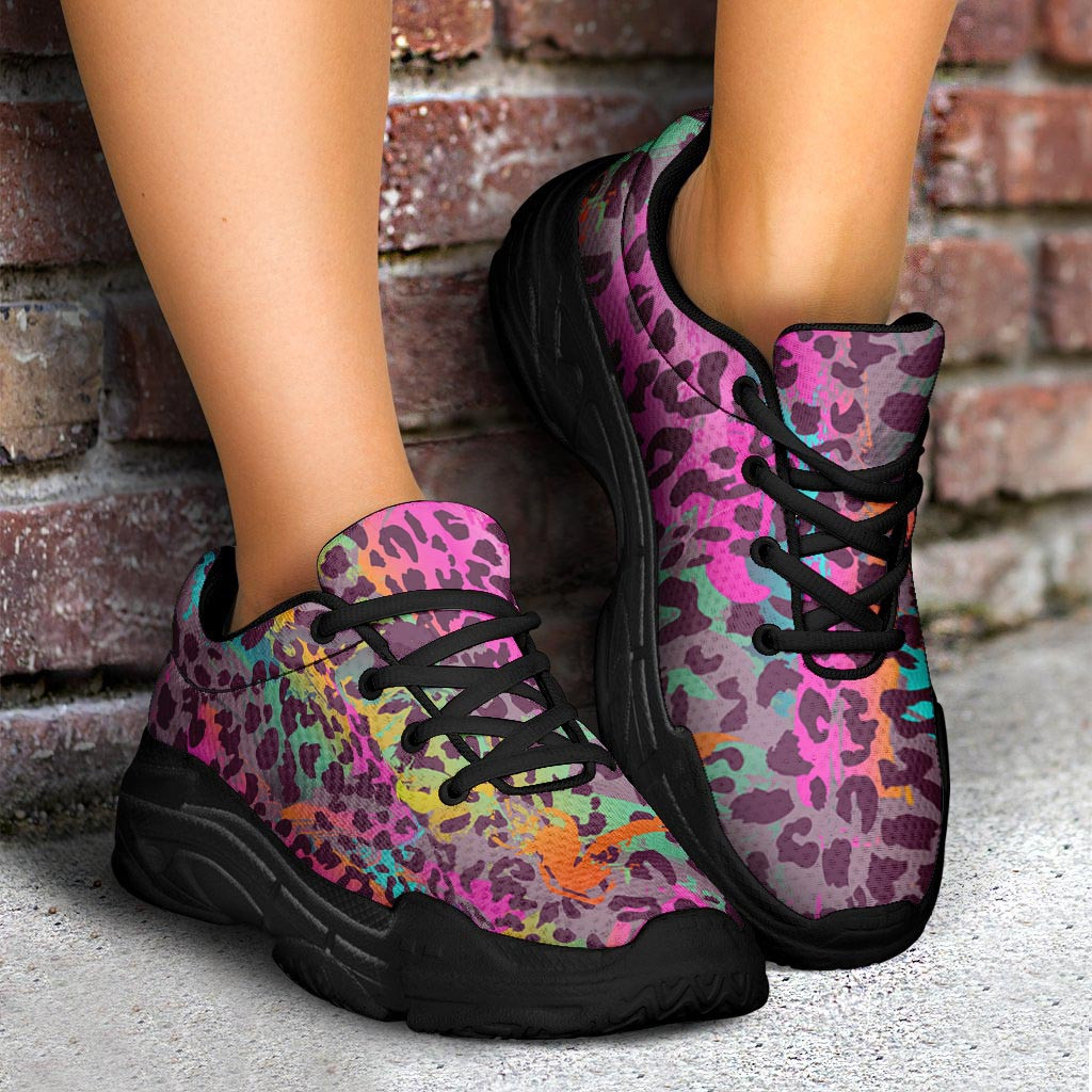 Colorful Leopard Chunky Sneaker Art 625