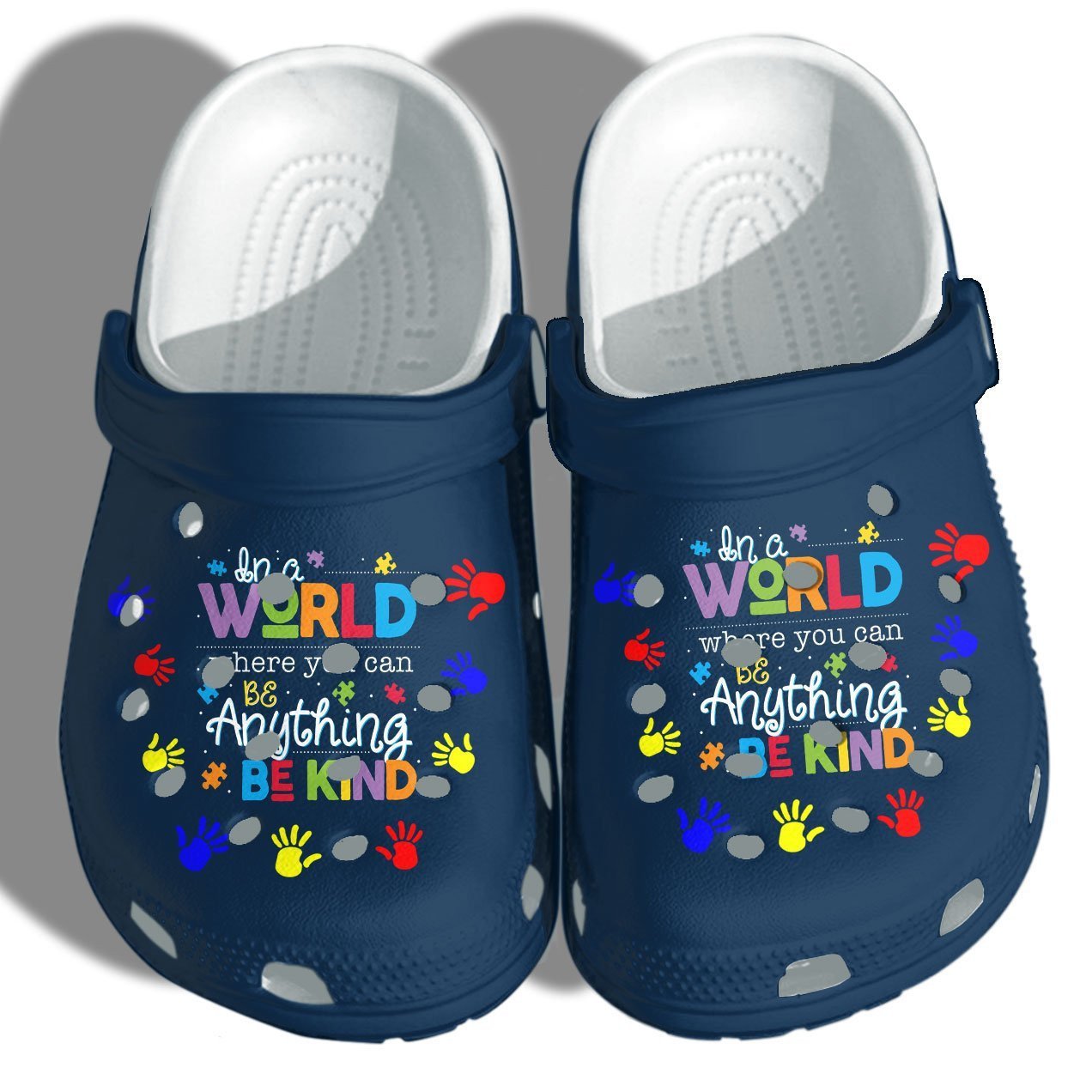 Be Kind Autism Awareness Croc Shoes – In A World Where You Can Be Anything Be Kind Crocbland Clog Gift