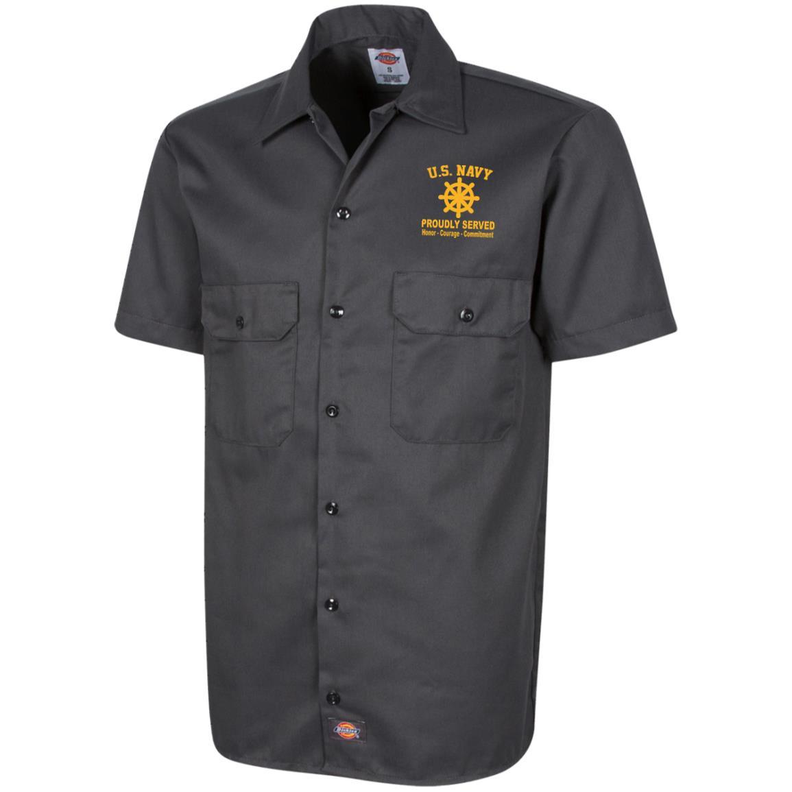 US Navy Buddhist Chaplain Corps Collar Device Embroidered Dress Shirt – Workshirt