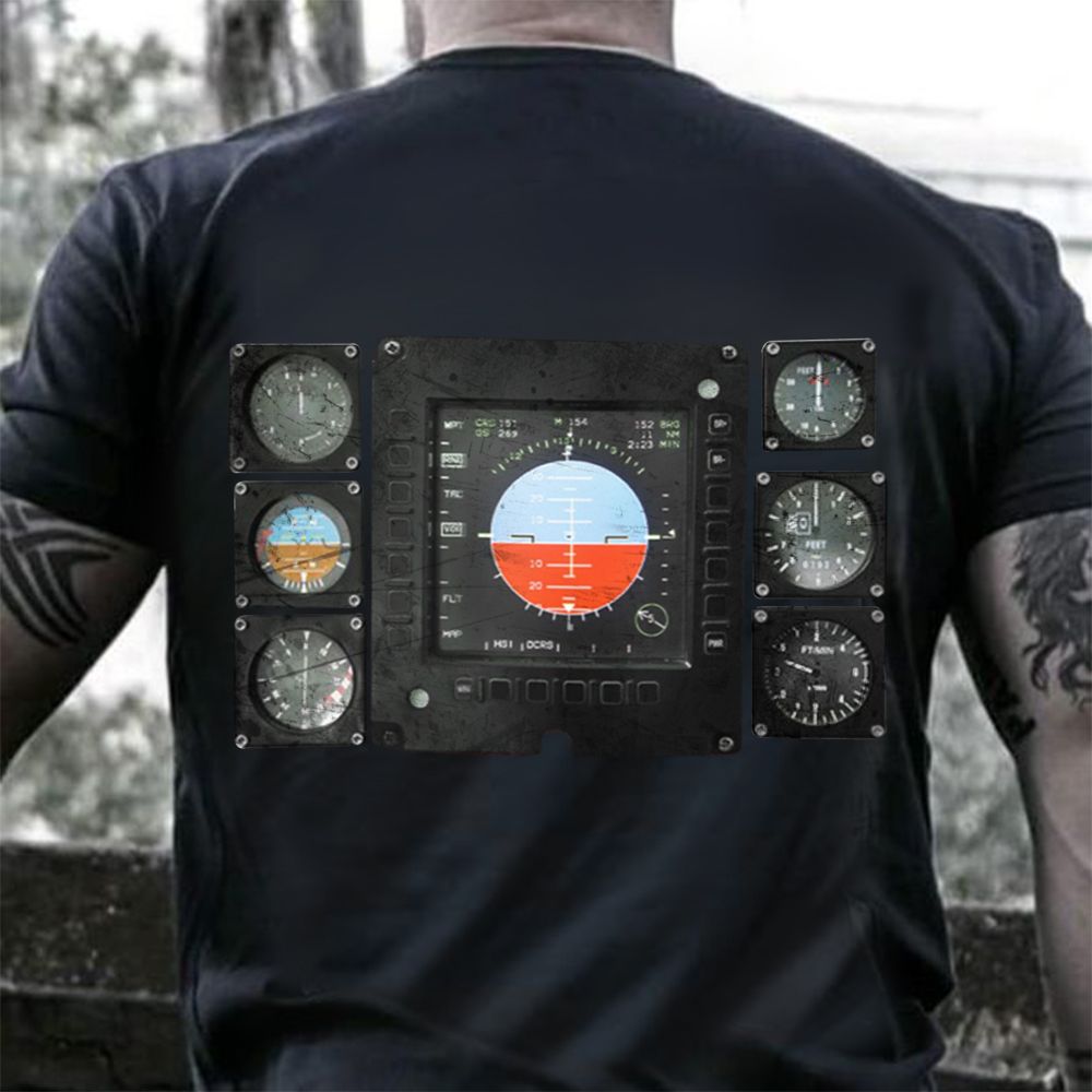 Speedometer Weather Radar Aircraft Usa Cockpit Shirt Mens Pilot Gifts ...
